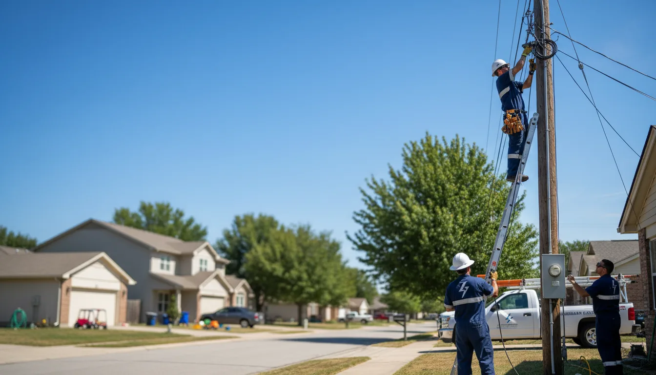Residential electrician providing installation services in Claire City, SD